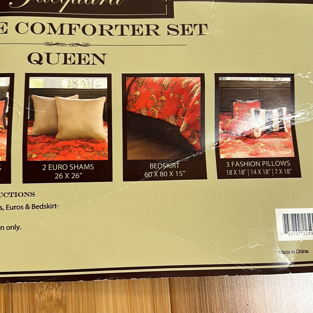 Jacquard Orange Comforter Set - Picture 4 of 13
